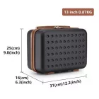 Miss Lulu London KSK2486 - Kono elegáns ABS+PC Polka Dot Hartschale bőrönd  TSA-zár és sminkzseb 4er szett - fekete és barna