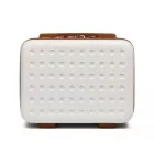 Miss Lulu London KSK2486 - Kono elegáns ABS+PC 13 Zoll Polka Dot Hartschale sminkzseb - Creme és barna