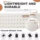 Miss Lulu London KSK2486 - Kono elegáns ABS+PC 20 Zoll Polka Dot Hartschale Kabinen-bőrönd  TSA-zár - Creme és barna
