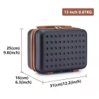 Miss Lulu London KSK2486 - Kono elegáns ABS+PC Polka Dot Hartschale bőrönd  TSA-zár és sminkzseb 4er szett - Marineblau és barna