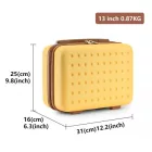 Miss Lulu London KSK2486 - Kono elegáns ABS+PC Polka Dot Hartschale bőrönd  TSA-zár és sminkzseb 4er szett - sárga és barna