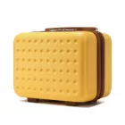 Miss Lulu London KSK2486 - Kono elegáns ABS+PC 13 Zoll Polka Dot Hartschale sminkzseb - sárga és barna