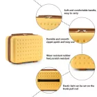 Miss Lulu London KSK2486 - Kono elegáns ABS+PC 13 Zoll Polka Dot Hartschale sminkzseb - sárga és barna