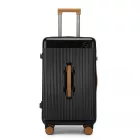 Miss Lulu London KSK2488 - Kono 24 Zoll Hochwertig Hartschale Einchecken bőrönd tartós ABS és PC  TSA-zár és több-Griff-Design  müheloses Reisen - fekete és barna