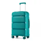 Miss Lulu London KSK2492 - Kono 24-Zoll-PP-bőrönd – Haltbarer Gepäckstück  TSA-zár és 360-fok-Dreirädern, geräuschlos - kék és zöld