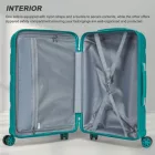 Miss Lulu London KSK2492 - Kono 24-Zoll-PP-bőrönd – Haltbarer Gepäckstück  TSA-zár és 360-fok-Dreirädern, geräuschlos - kék és zöld
