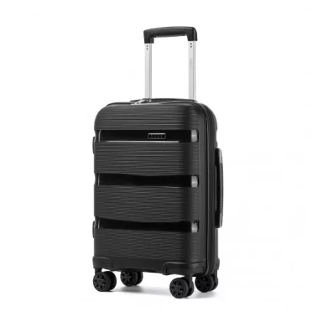 Miss Lulu London KSK2492 - Kono 19-Zoll-PP-keményfalú-Kabinentasche – Leichtes Kabinentaschengepäck  TSA-zár, 360°-Stille Dreiräder – fekete
