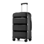 Miss Lulu London KSK2492 - Kono 24-Zoll-PP-bőrönd – Haltbarer Gepäckstück  TSA-zár és 360-fok-Dreirädern, geräuschlos - fekete