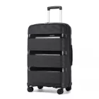 Miss Lulu London KSK2492 - Kono 28-Zoll-PP-keményfalú-Gepäckstück – Großer, leichter bőrönd  TSA-zár és 360-fok-Dreirädern - fekete