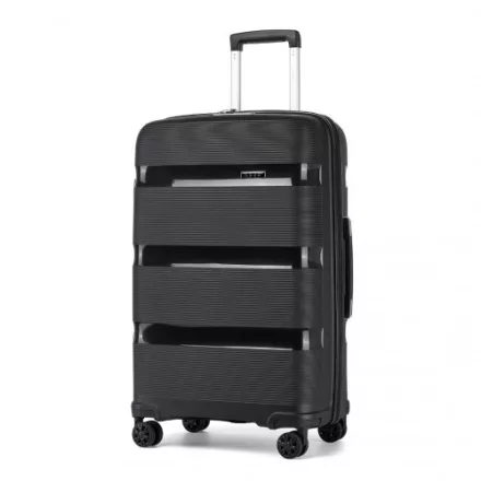 Miss Lulu London KSK2492 - Kono 28-Zoll-PP-keményfalú-Gepäckstück – Großer, leichter bőrönd  TSA-zár és 360-fok-Dreirädern - fekete