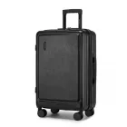 Miss Lulu London KSK2493 - Kono Haltbarer 24-Zoll-keményfalú-bőrönd  ABS+PC  TSA-zár, leichtgewichtiges bőrönd  360°-Dreirädern - fekete