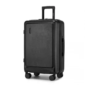   Miss Lulu London KSK2493 - Kono Haltbarer 24-Zoll-keményfalú-bőrönd  ABS+PC  TSA-zár, leichtgewichtiges bőrönd  360°-Dreirädern - fekete