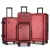 Miss Lulu London KSK2493 - Kono Haltbares keményfalú-Gepäckset  ABS+PC  TSA-zár és 360°-Dreirädern, 4-stückiges szett (20 Zoll, 24 Zoll, 28 Zoll) és Kosmetiktasche - Burgund