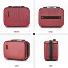 Miss Lulu London KSK2493 - Kono Haltbares keményfalú-Gepäckset  ABS+PC  TSA-zár és 360°-Dreirädern, 4-stückiges szett (20 Zoll, 24 Zoll, 28 Zoll) és Kosmetiktasche - Burgund