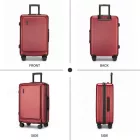 Miss Lulu London KSK2493 - Kono Haltbares keményfalú-Gepäckset  ABS+PC  TSA-zár és 360°-Dreirädern, 4-stückiges szett (20 Zoll, 24 Zoll, 28 Zoll) és Kosmetiktasche - Burgund
