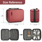 Miss Lulu London KSK2493 - Kono Haltbares keményfalú-Gepäckset  ABS+PC  TSA-zár és 360°-Dreirädern, 4-stückiges szett (20 Zoll, 24 Zoll, 28 Zoll) és Kosmetiktasche - Burgund