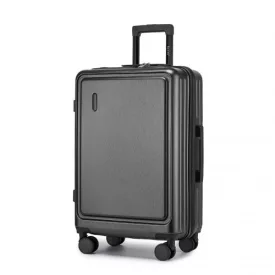  Miss Lulu London KSK2493 - Kono Haltbarer 24-Zoll-keményfalú-bőrönd  ABS+PC  TSA-zár, leichtgewichtiges bőrönd  360°-Dreirädern - szürke