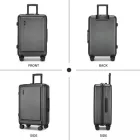 Miss Lulu London KSK2493 - Kono Haltbarer 24-Zoll-keményfalú-bőrönd  ABS+PC  TSA-zár, leichtgewichtiges bőrönd  360°-Dreirädern - szürke