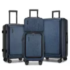 Miss Lulu London KSK2493 - Kono Haltbares keményfalú-Gepäckset  ABS+PC  TSA-zár és 360°-Dreirädern, 4-stückiges szett (20 Zoll, 24 Zoll, 28 Zoll) és Kosmetiktasche - Marineblau