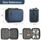 Miss Lulu London KSK2493 - Kono Haltbares keményfalú-Gepäckset  ABS+PC  TSA-zár és 360°-Dreirädern, 4-stückiges szett (20 Zoll, 24 Zoll, 28 Zoll) és Kosmetiktasche - Marineblau