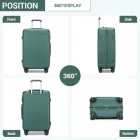 Miss Lulu London KSK2494 - Kono 24-Zoll-Minimalista bőrönd  ABS+PC  TSA-zár és 360°-Drehrollen - Militärgrün