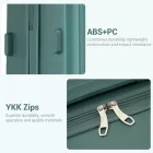 Miss Lulu London KSK2494 - Kono 24-Zoll-Minimalista bőrönd  ABS+PC  TSA-zár és 360°-Drehrollen - Militärgrün