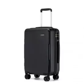   Miss Lulu London KSK2494 - Kono 20-Zoll-bőrönd im minimalistischen Design  Hartschale  ABS+PC, TSA-zár és 360°-Drehrädern - fekete