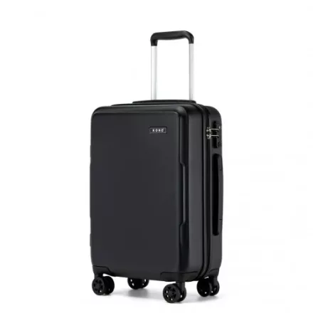 Miss Lulu London KSK2494 - Kono 20-Zoll-bőrönd im minimalistischen Design  Hartschale  ABS+PC, TSA-zár és 360°-Drehrädern - fekete