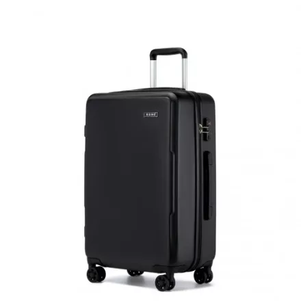 Miss Lulu London KSK2494 - Kono 24-Zoll-Minimalista bőrönd  ABS+PC  TSA-zár és 360°-Drehrollen - fekete