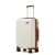 Miss Lulu London KSK2494 - Kono 20-Zoll-bőrönd im minimalistischen Design  Hartschale  ABS+PC, TSA-zár és 360°-Drehrädern - Creme és barna