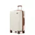 Miss Lulu London KSK2494 - Kono 24-Zoll-Minimalista bőrönd  ABS+PC  TSA-zár és 360°-Drehrollen - Creme és barna