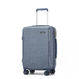   Miss Lulu London KSK2494 - Kono 20-Zoll-bőrönd im minimalistischen Design  Hartschale  ABS+PC, TSA-zár és 360°-Drehrädern - kék