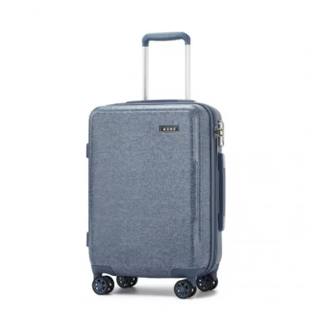 Miss Lulu London KSK2494 - Kono 20-Zoll-bőrönd im minimalistischen Design  Hartschale  ABS+PC, TSA-zár és 360°-Drehrädern - kék