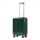 Miss Lulu London KSK2583 - Kono prémium ABS+PC 20 Zoll keményfalú-kézipoggyász  TSA-zár és leisen 360° Spinner-Rollen - zöld és barna
