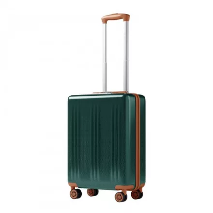 Miss Lulu London KSK2583 - Kono prémium ABS+PC 20 Zoll keményfalú-kézipoggyász  TSA-zár és leisen 360° Spinner-Rollen - zöld és barna