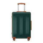 Miss Lulu London KSK2583 - Kono prémium ABS+PC 24 Zoll keményfalú-Mittelstück-bőrönd  TSA-zár és 360° leisen Spinner-Rädern - zöld és barna