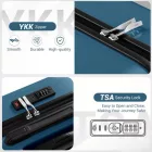 Miss Lulu London KSK2583 - Kono prémium ABS+PC 20 Zoll keményfalú-kézipoggyász  TSA-zár és leisen 360° Spinner-Rollen - Marineblau