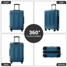 Miss Lulu London KSK2583 - Kono prémium ABS+PC 28 Zoll keményfalú-utazótáska  Langstreckenreisen  TSA-zár - Marineblau