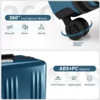 Miss Lulu London KSK2583 - Kono prémium ABS+PC 28 Zoll keményfalú-utazótáska  Langstreckenreisen  TSA-zár - Marineblau