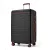 Miss Lulu London KSK2584 - Kono Kratzerresistente 28-Zoll Hartschalenreisetasche  horizontalem Streifendesign, braunen Akzenten és Spinner-Rädern - fekete és barna