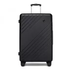Miss Lulu London KSK2585 - Kono 28 Zoll nagy ABS+PC keményfalú Aufgabegepäck-bőrönd, geräumiger bőrönd  Diagonalstreifen, leisen Rädern és Zahlenschloss - fekete