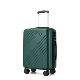   Miss Lulu London KSK2585 - Kono 20 Zoll ABS+PC keményfalú Handgepäckkoffer, Leichter bőrönd  Diagonalstreifen, Lautlosen Spinnerrädern és Organisiertem Innenraum - zöld