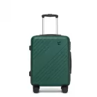 Miss Lulu London KSK2585 - Kono 20 Zoll ABS+PC keményfalú Handgepäckkoffer, Leichter bőrönd  Diagonalstreifen, Lautlosen Spinnerrädern és Organisiertem Innenraum - zöld