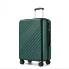 Miss Lulu London KSK2585 - Kono 24 Zoll középső ABS+PC keményfalú Reisegepäckkoffer, Moderner bőrönd  Diagonalstreifen, lautlosen Spinnerrädern és Zahlenschloss - zöld