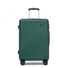 Miss Lulu London KSK2585 - Kono 24 Zoll középső ABS+PC keményfalú Reisegepäckkoffer, Moderner bőrönd  Diagonalstreifen, lautlosen Spinnerrädern és Zahlenschloss - zöld