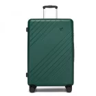 Miss Lulu London KSK2585 - Kono 28 Zoll nagy ABS+PC keményfalú Aufgabegepäck-bőrönd, geräumiger bőrönd  Diagonalstreifen, leisen Rädern és Zahlenschloss - zöld