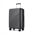 Miss Lulu London KSK2585 - Kono ABS+PC keményfalú 3‑Teile‑Koffersatz (20/24/28 Zoll)  Diagonalstreifen, leisen Rädern & komplettes Reise‑szett - szürke