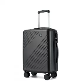   Miss Lulu London KSK2585 - Kono 20 Zoll ABS+PC keményfalú Handgepäckkoffer, Leichter bőrönd  Diagonalstreifen, Lautlosen Spinnerrädern és Organisiertem Innenraum - szürke
