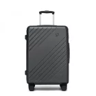 Miss Lulu London KSK2585 - Kono 24 Zoll középső ABS+PC keményfalú Reisegepäckkoffer, Moderner bőrönd  Diagonalstreifen, lautlosen Spinnerrädern és Zahlenschloss - szürke