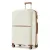 Miss Lulu London KSK2591 - Kono 28-Zoll-PP-Modern-karcolásálló Großbőrönd  TSA-zár & stilvollen Braunakzenten - Creme és barna